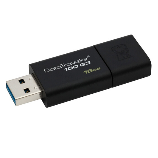 金士顿16GB USB3.0 U盘 DT100G3 黑色 滑盖设计 展会亚博在线登陆