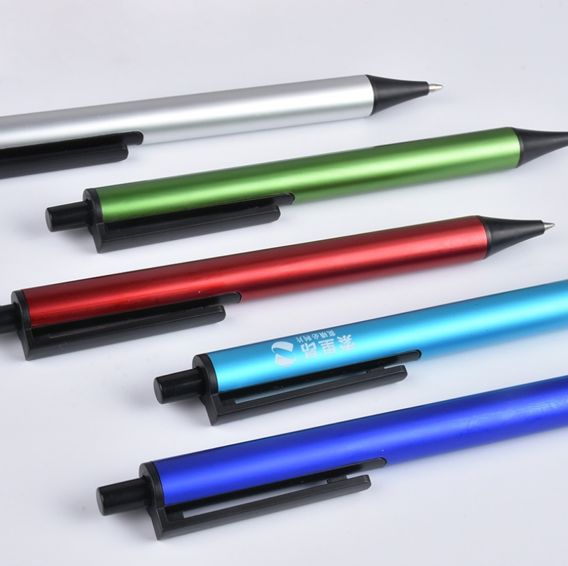 按动圆珠笔办公中性签字笔金属礼品笔广告笔可定制LOGO